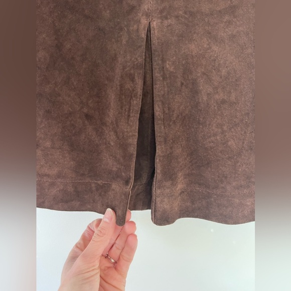 Lilly Pulitzer Brown Suede Skirt size 2 - Picture 3 of 6